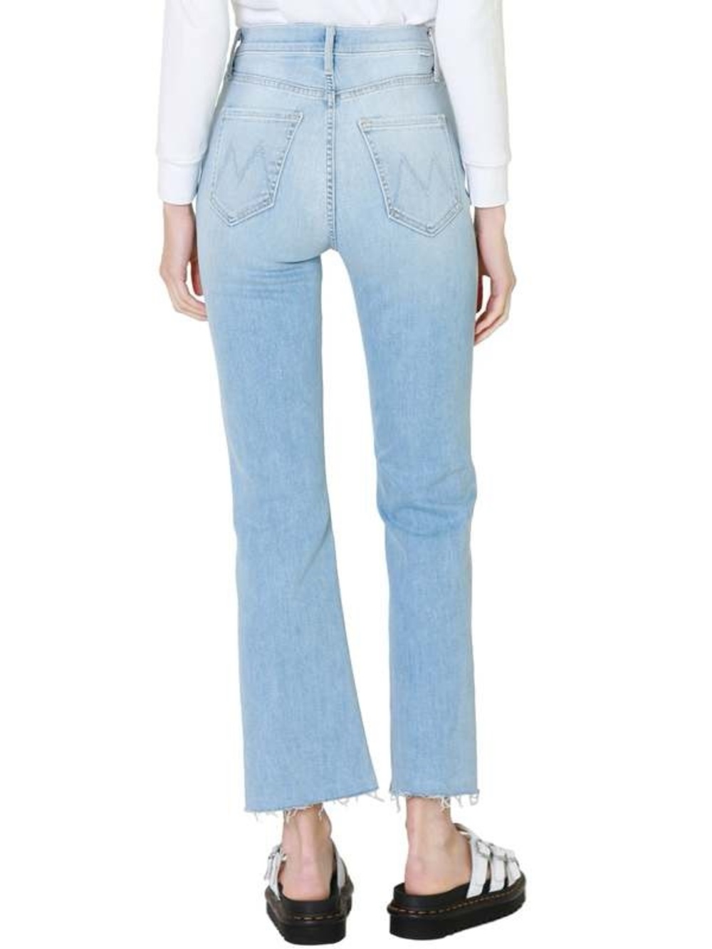 MOTHER The Tripper Ankle Fray High Rise Flare Jeans Island Time Denim Women’s 25 - Picture 2 of 16